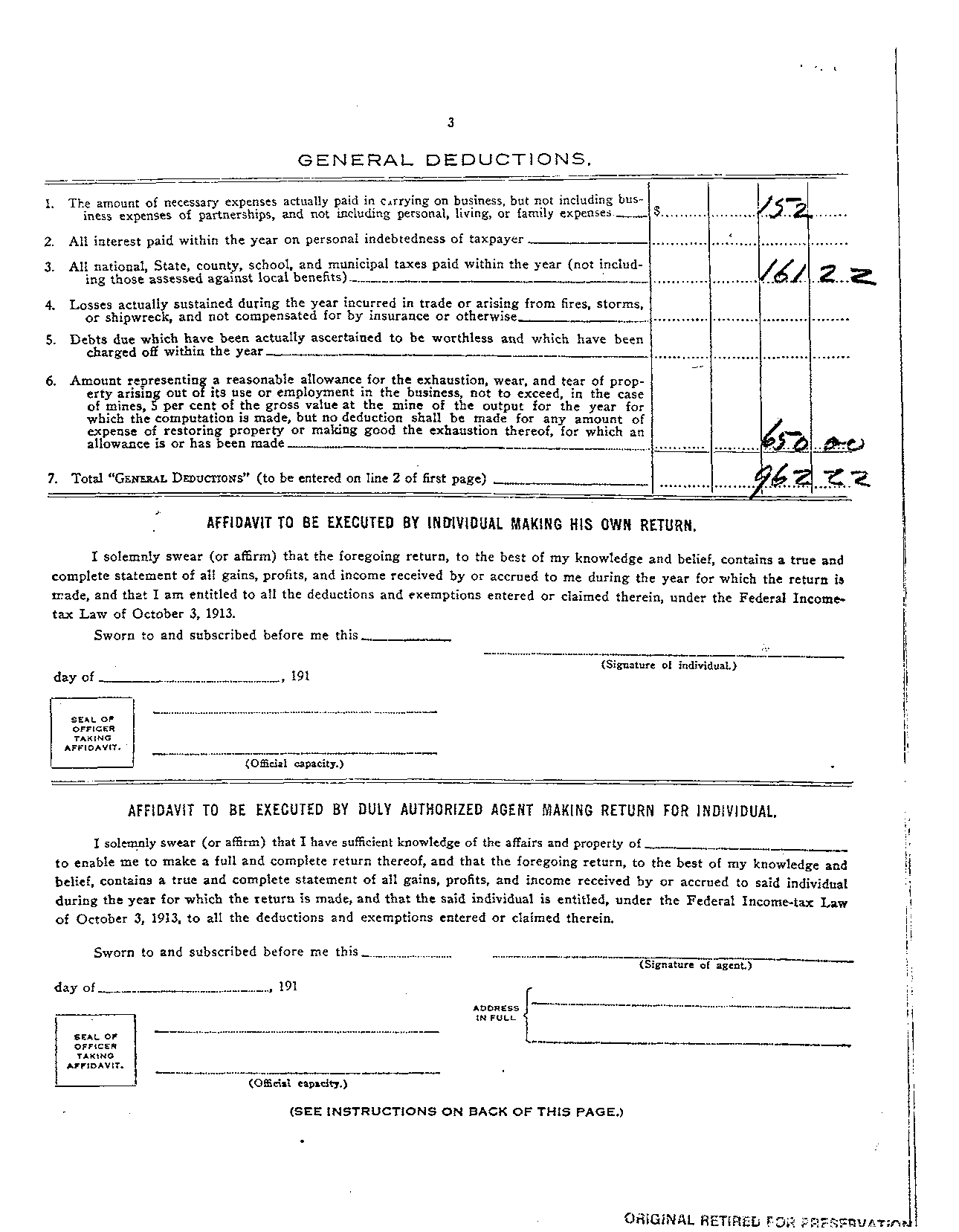 Franklin Delano Roosevelt's Tax Return from 1913 — Visualizing
