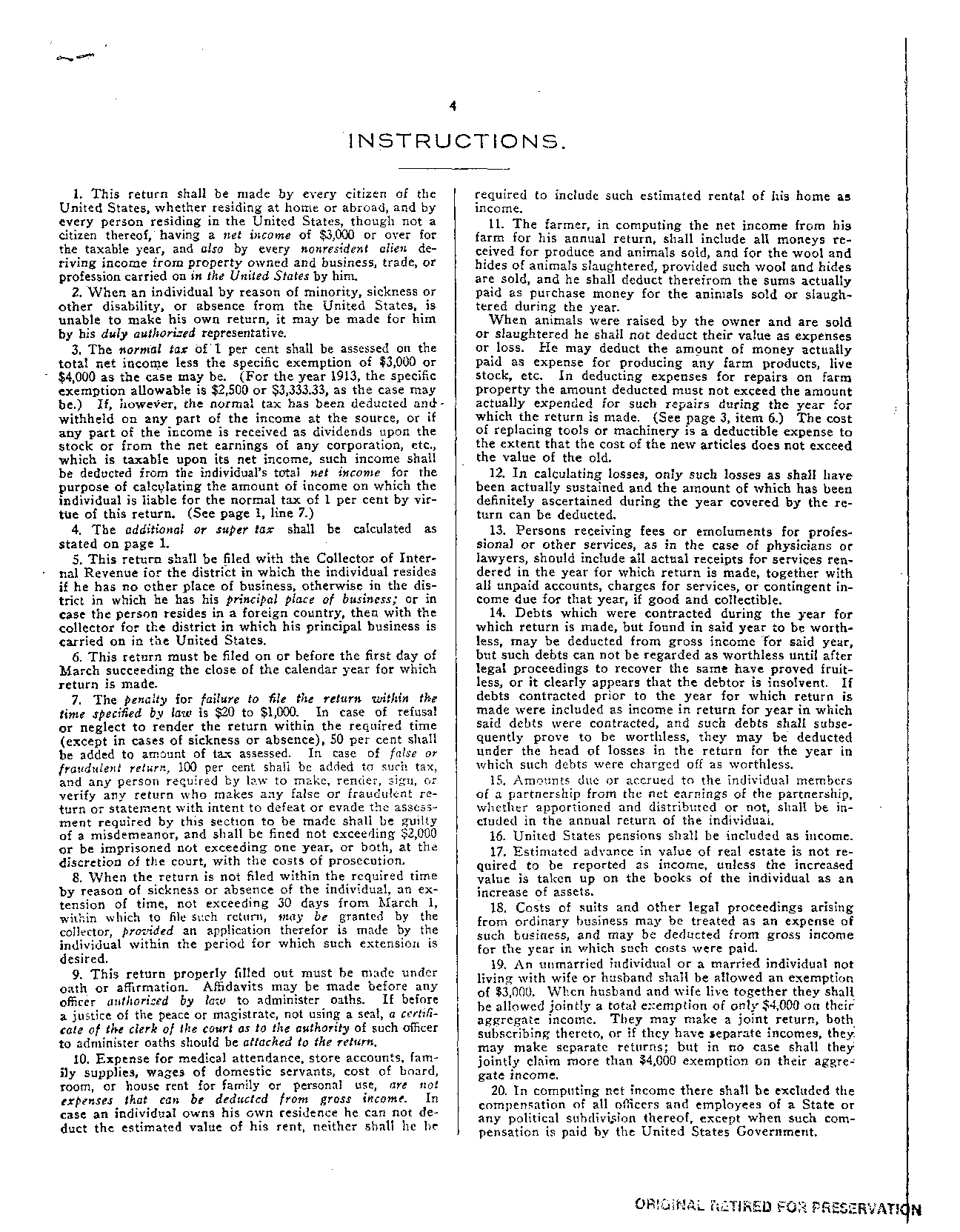 Franklin Delano Roosevelt's Tax Return from 1913 — Visualizing